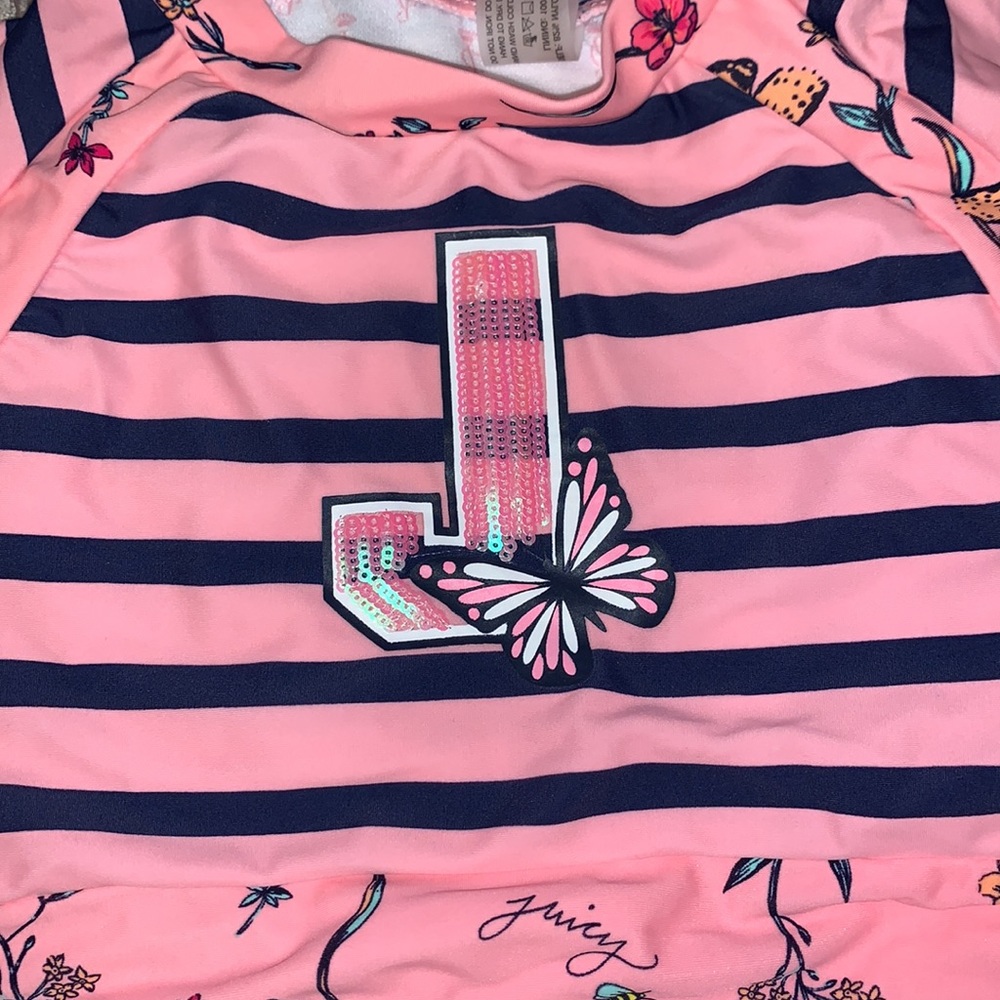 EUC juicy couture 2 piece rash tankini size 10 - Picture 7 of 9
